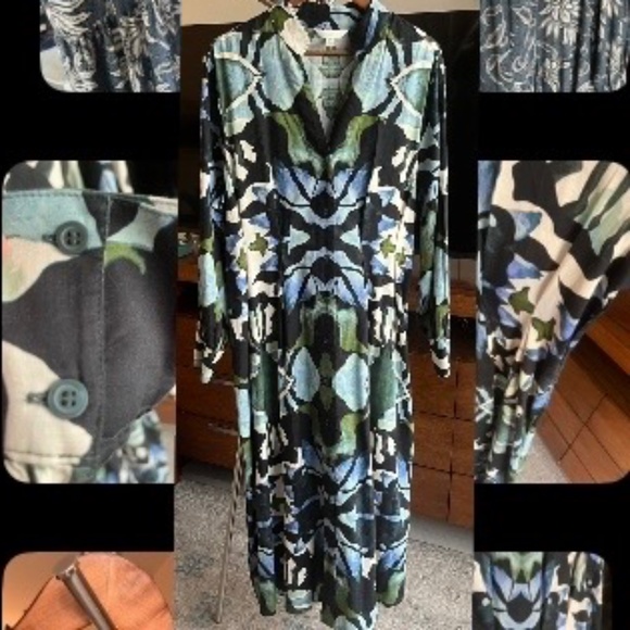 Cotton/linen dress L NWOT - Picture 1 of 11